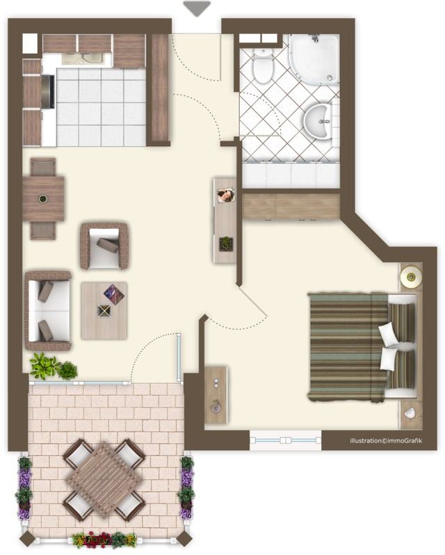 Grundriss der Ferienwohnung Marysol