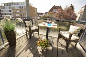 Der Südbalkon mit Teilseeblick